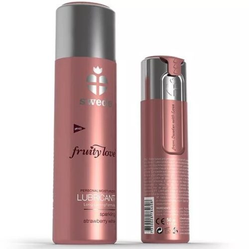 Gyümölcsös szerelmi síkosító pezsgő eperbor 100 ml – prémium intim kozmetikum