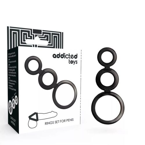 Addicted toys gyűrűk készlet péniszhez  – prémium intim kozmetikum
