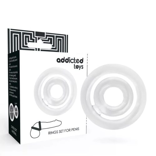 Addicted toys potenz-c- pénisz gyűrű átlátszó – prémium intim kozmetikum