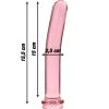 9-es modell dildó boroszilikát üveg 15.5 x 2.5 cm rózsaszínű – prémium intim kozmetikum