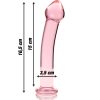 11-es modell dildó boroszilikát üveg 16 x 3 cm rózsaszínű – prémium intim kozmetikum