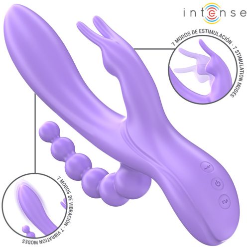 INTENSE – Miko tripla vibrátor: nyúl- és análizgató